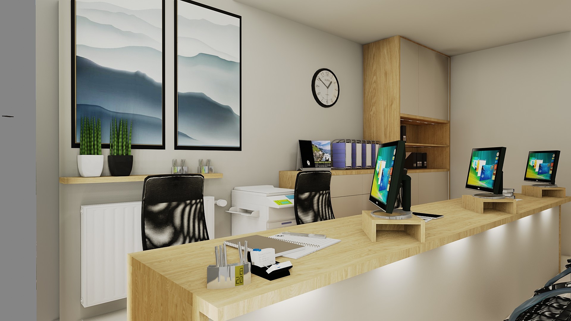 Biuro — realizacja AK projekt (projektowanie wnętrz i architektura)