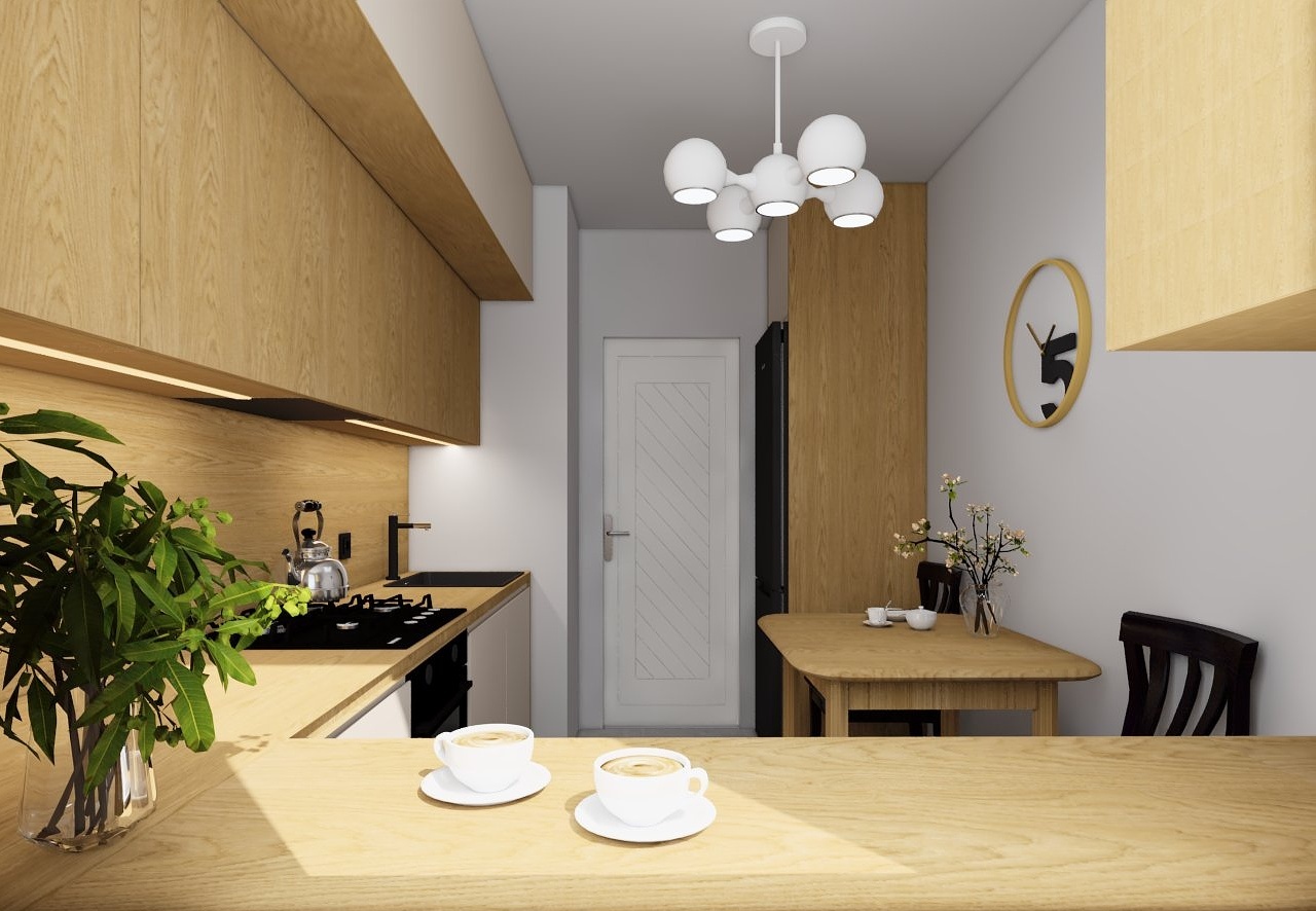 Mieszkanie — realizacja AK projekt (projektowanie wnętrz i architektura)